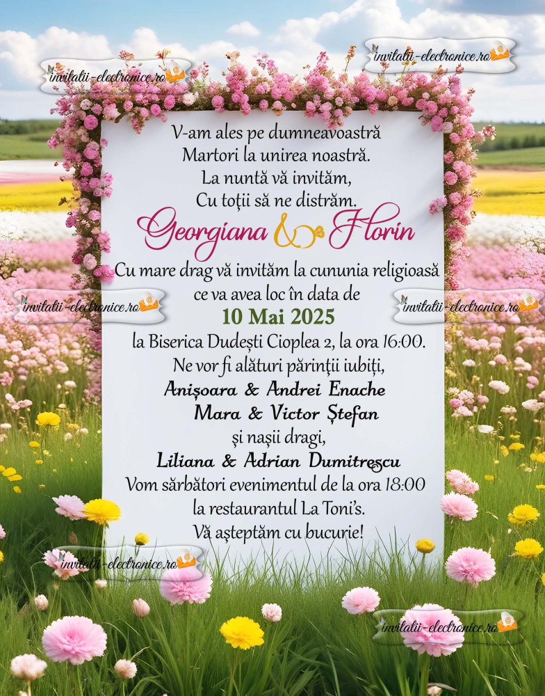 Invitatie de nunta online