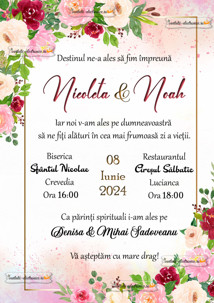 Invitatie digitala la nunta