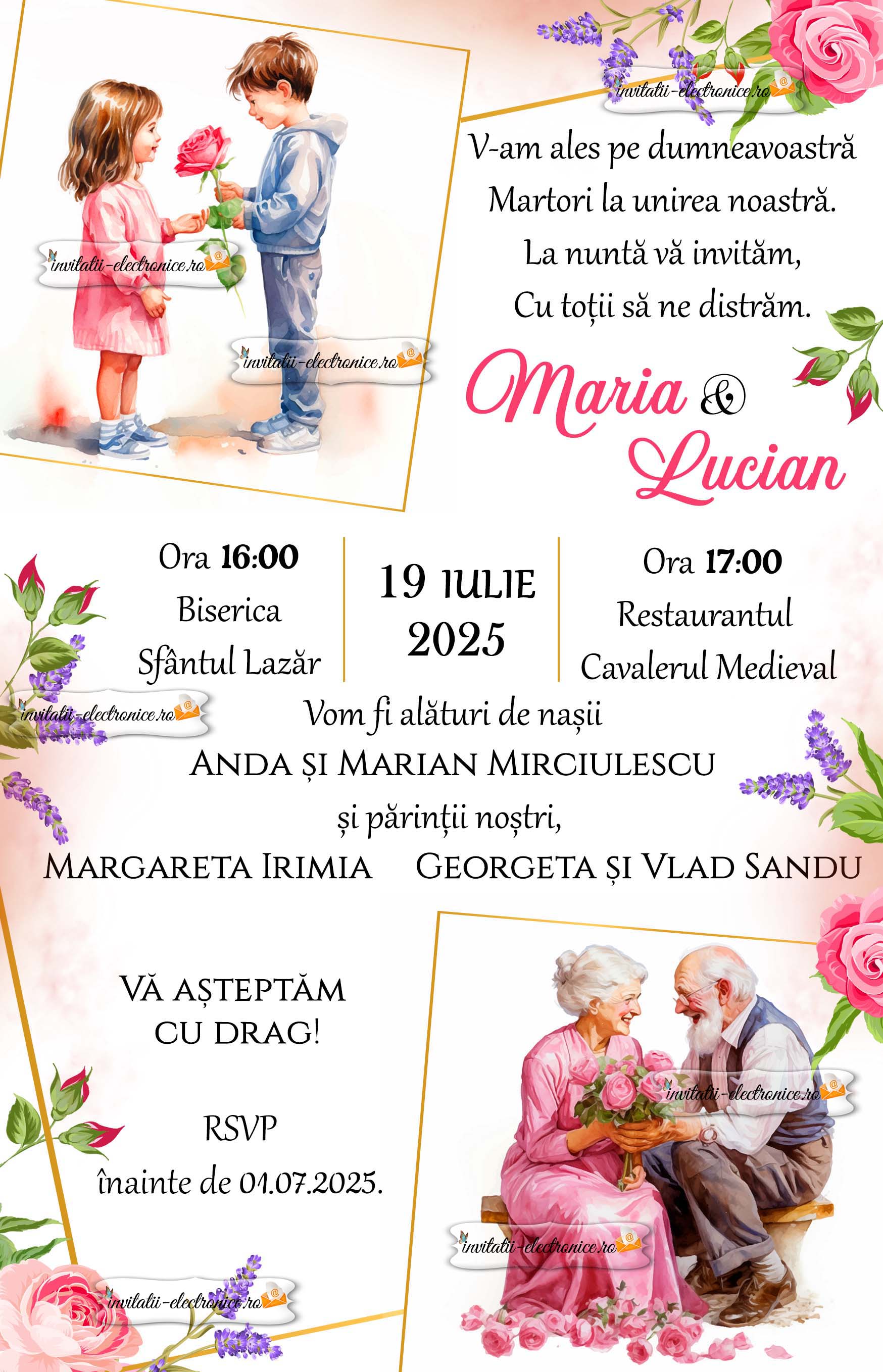 Invitatie de nunta emotionanta