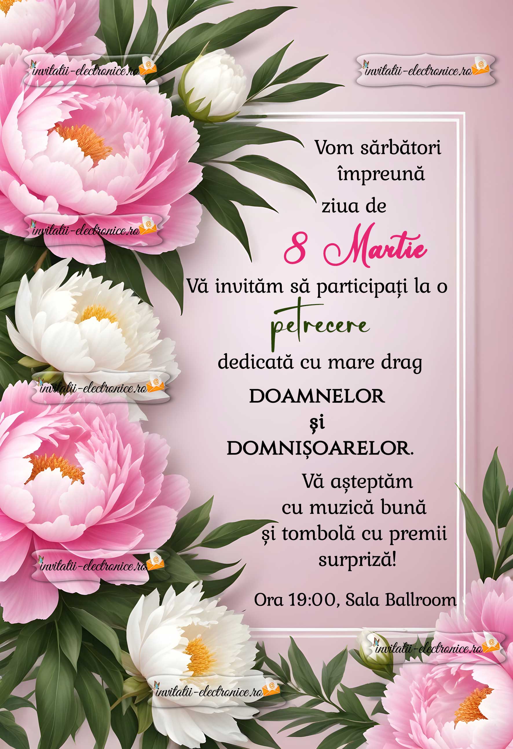 Invitatie la petrecerea de 8 Martie