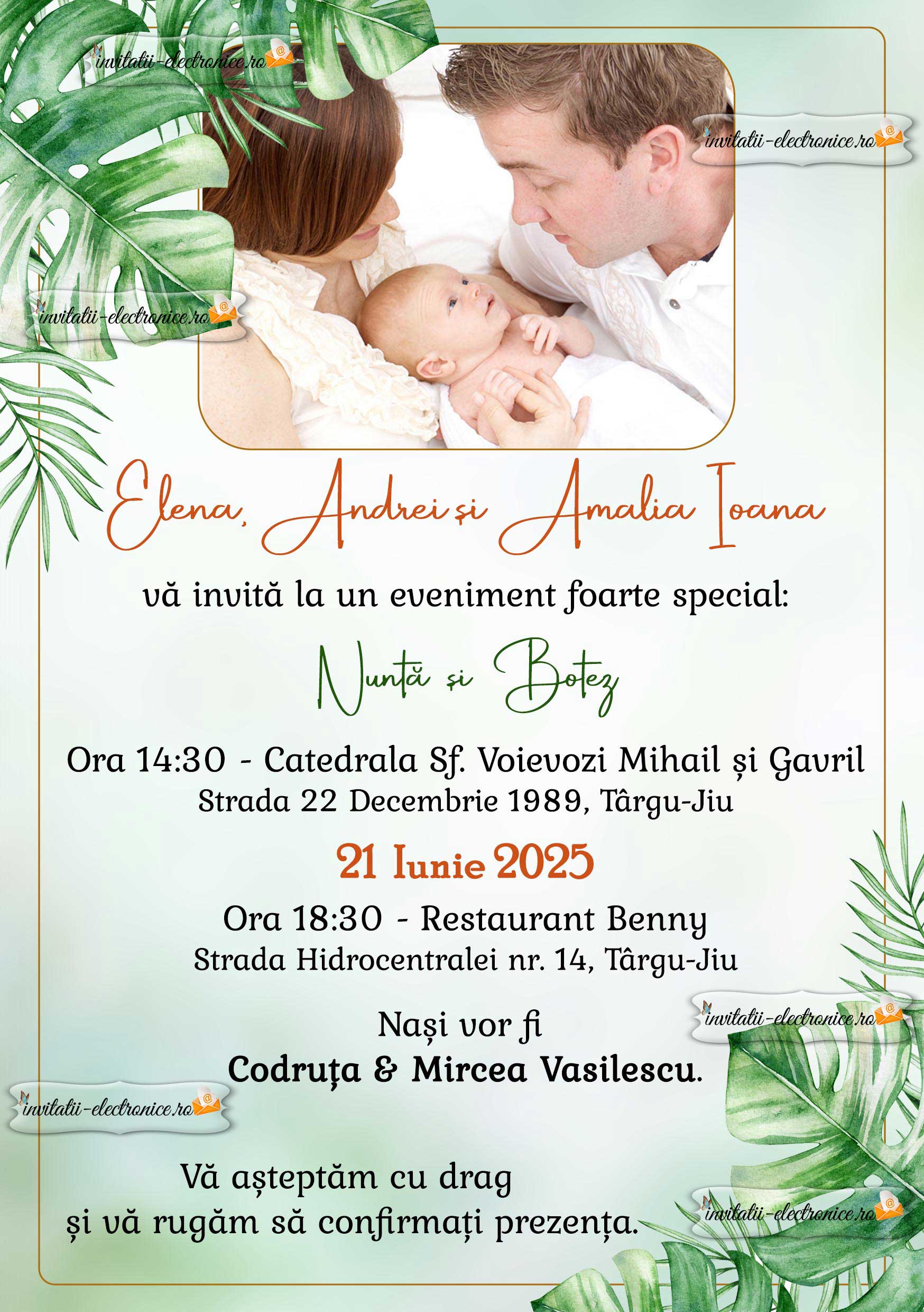 Invitatie nunta si botez 2 in 1