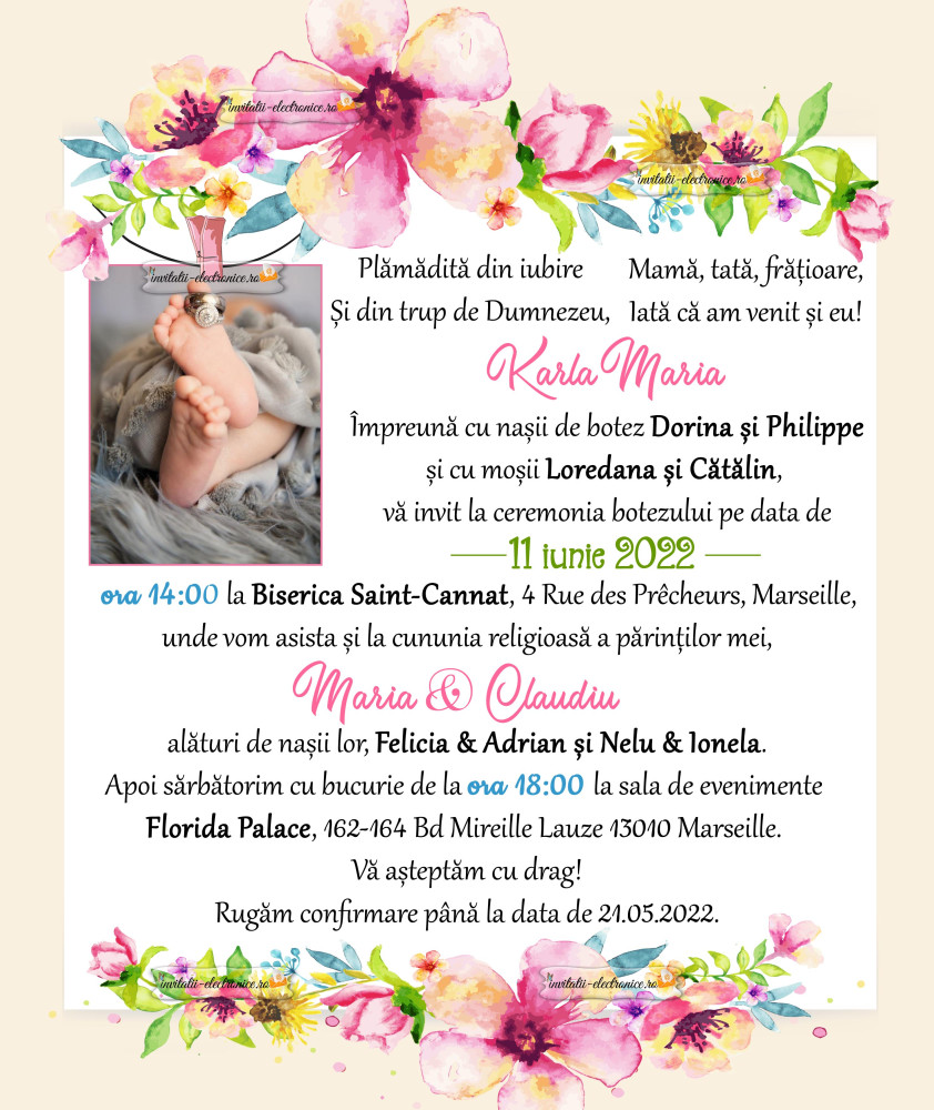 Invitatie nuntez (nunta+botez)