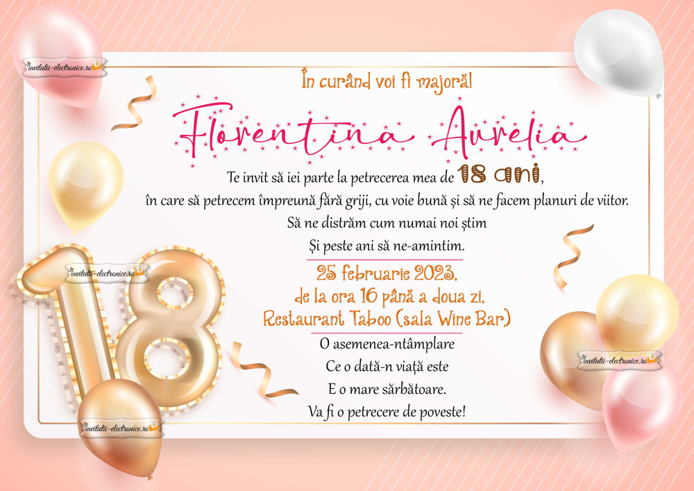 Invitatie la majorat