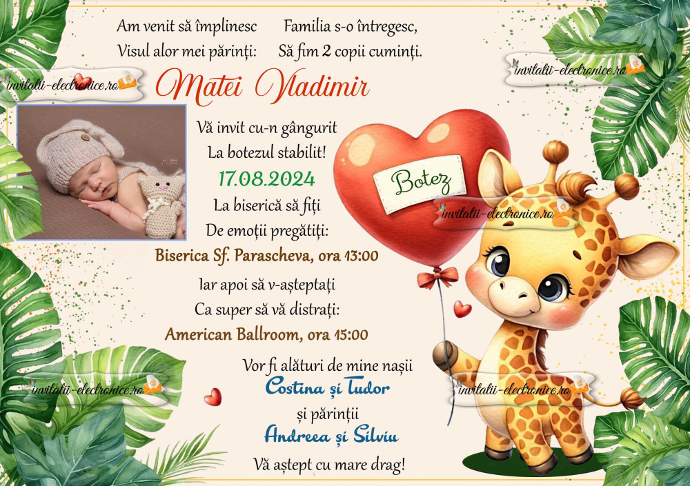 Invitatie la botez