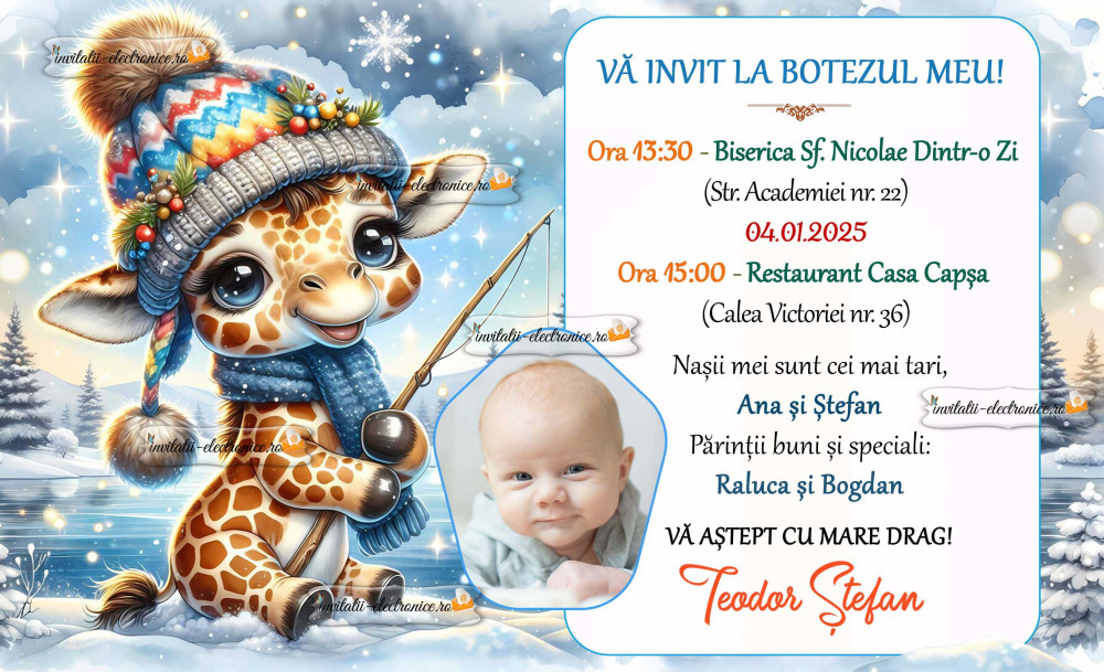 Invitatie de botez de iarna