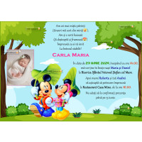 Invitatie digitala cu Minnie si Mickey