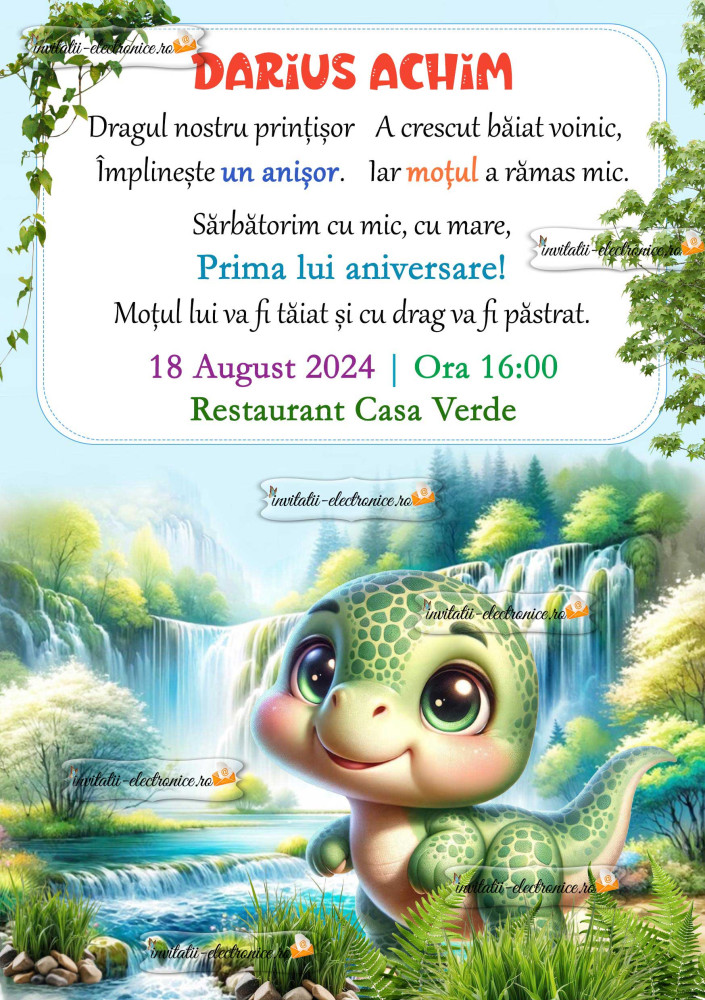 Invitatie pentru iubitorii de dinozauri