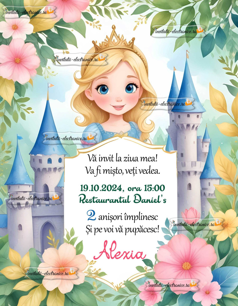 Invitatie printesa 