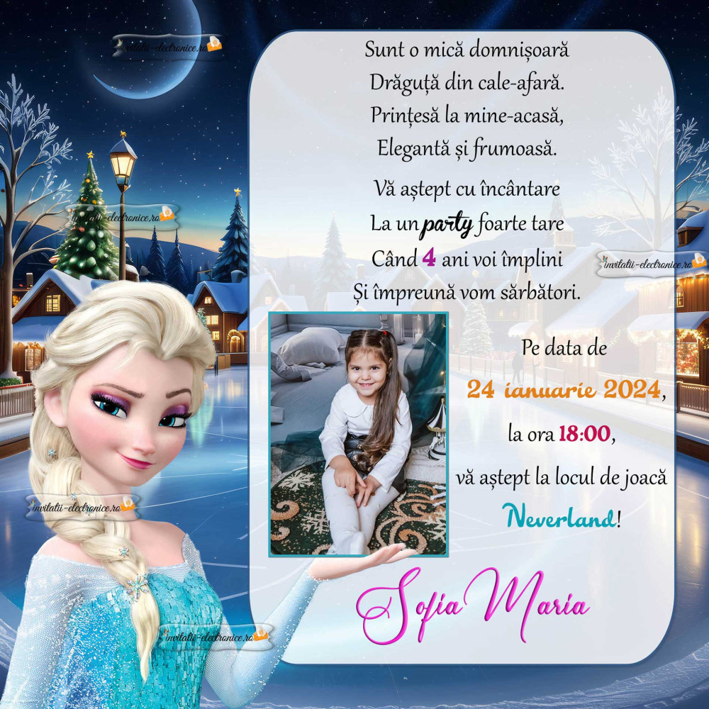 Invitatie cu Anna din Frozen