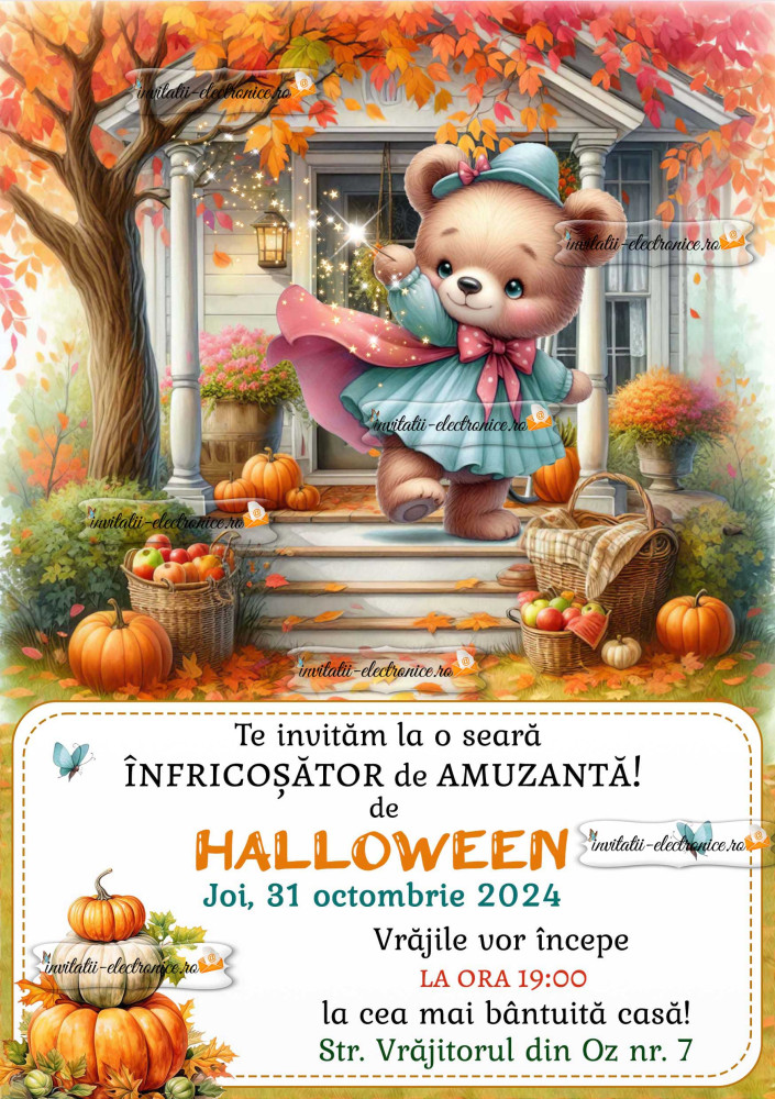 Invitatie la petrecere de Halloween