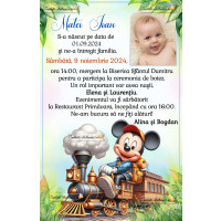 Invitatie la botez cu Mickey Mouse