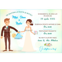 Invitatie la nunta si botez baietel