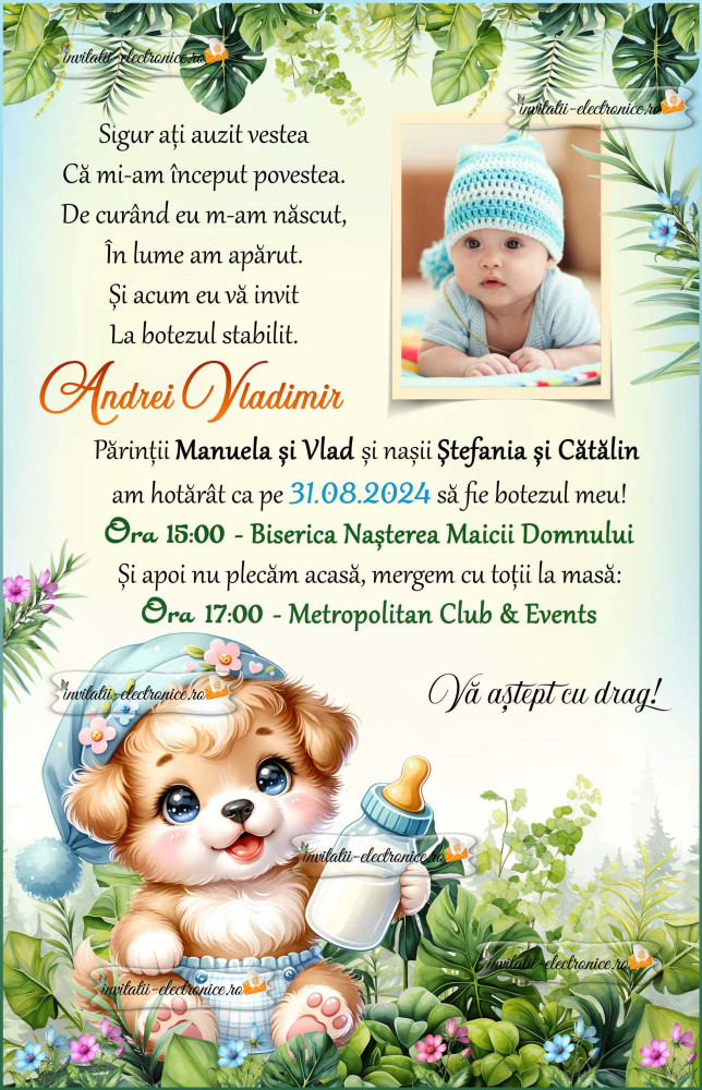 Invitatie la botez 