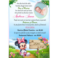 Invitatie la botez cu Minnie