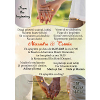 Invitatie la nunta simpla si frumoasa