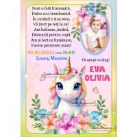 Invitatie cu unicorn