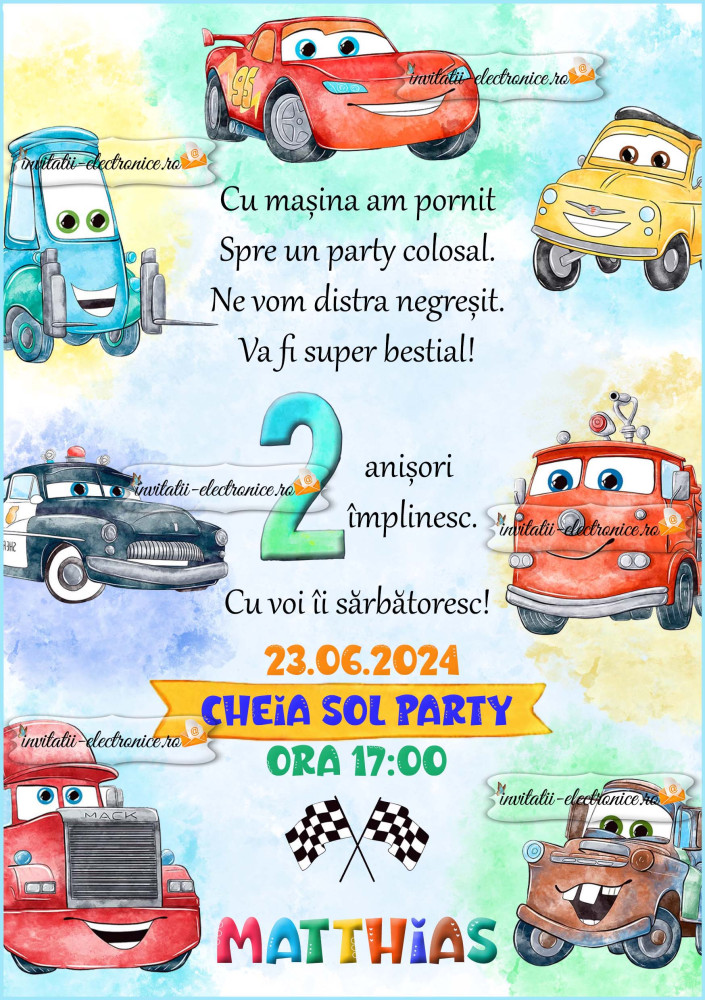 Invitatii cu Cars