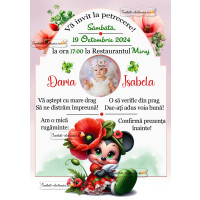 Invitatie cu Minnie Mouse 