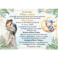 Invitatie la nunta si botez 2 in 1