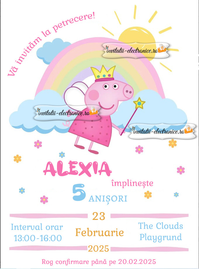 Invitatie cu Peppa Pig