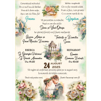 Invitatie la nunta - stil vintage