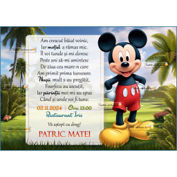 Invitatie cu Mickey Mouse