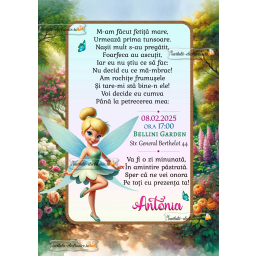 Invitatie digitala cu Tinker Bell